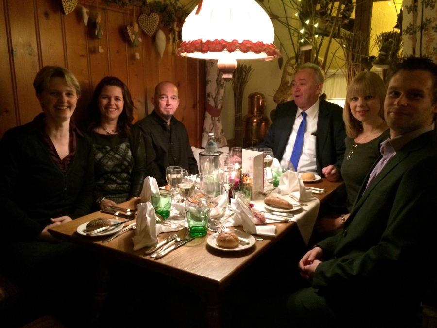 Weihnachtsfeier der Touralpin Touristik im Dezember 2014 im Hotel Lebzelter